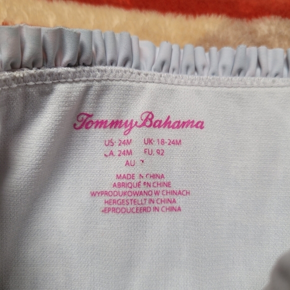 Tommy Bahama Smocked Blue Floral Swimsuit - Picture 2 of 4